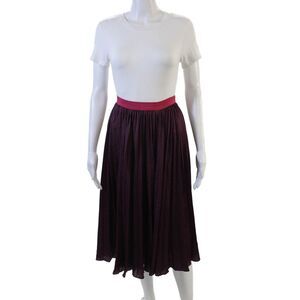 Armand Ventilo Women Purple A-Line Pleated Skirt Size M